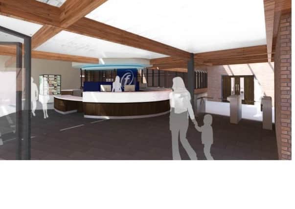 An artist's impression of what the new reception area will look like