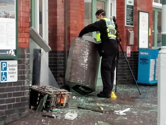 ATM explosion at Bexhill station. SUS-170131-102131001