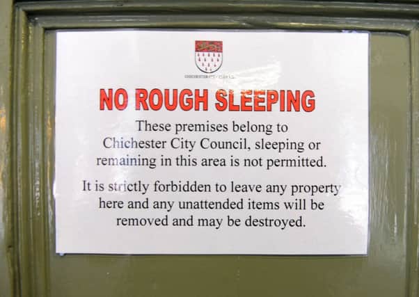 The signs have been on display outside the Council Hosue since before Christmas.ks170035-3
