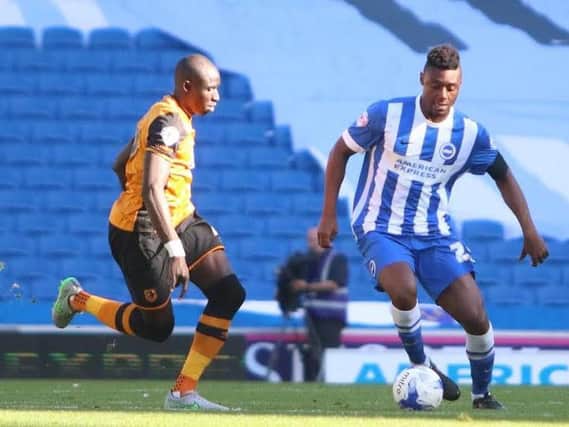 Rohan Ince in action for Brighton. Picture: Angela Brinkhurst