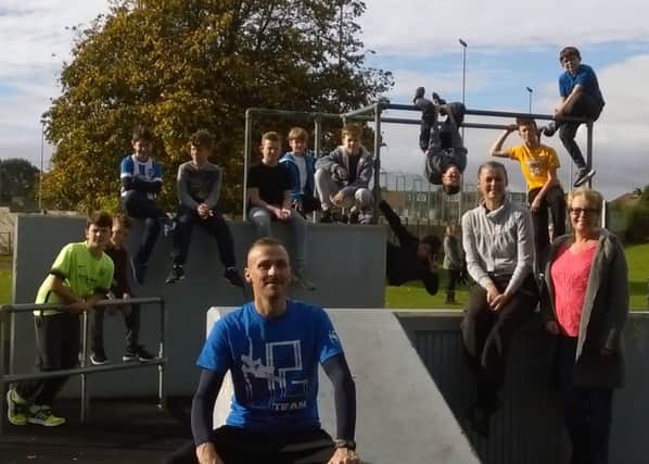 An event with 11 young people marked the reopening of the parkour in Lancing last year