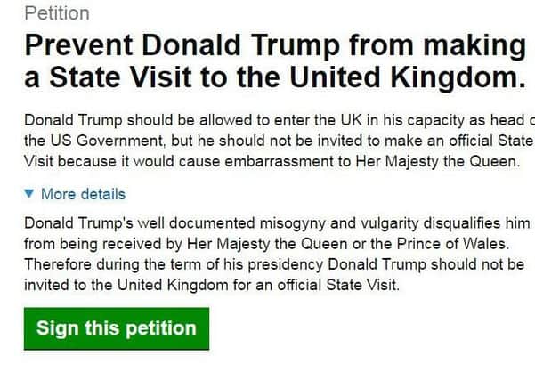 The Trump petition