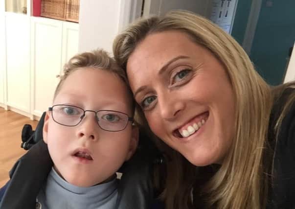 Laura and her son William, 7, who has quadriplegic cerebral palsy