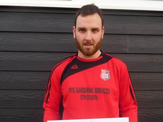 Richard 'Alfie' Weller was Rye Town's man of the match following his hat-trick against Herstmonceux.