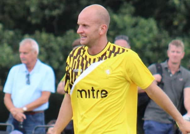 Little Common player-manager Russell Eldridge is expecting a reaction from his team. Picture courtesy Catherine Gurney