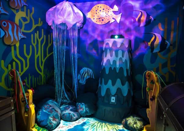 The sea life-themed sensory room at the Royal Alexandra Childrens Hospital