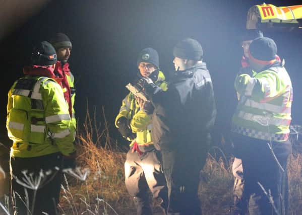 Police and rescue crews carried out an extensive search in the early hours of this morning. Pictures: Eddie Mitchell