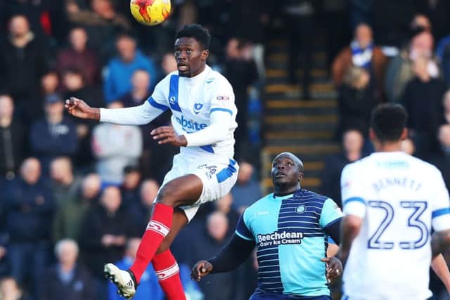 Pompey midfielder Amine Linganzi    Picture: Joe Pepler