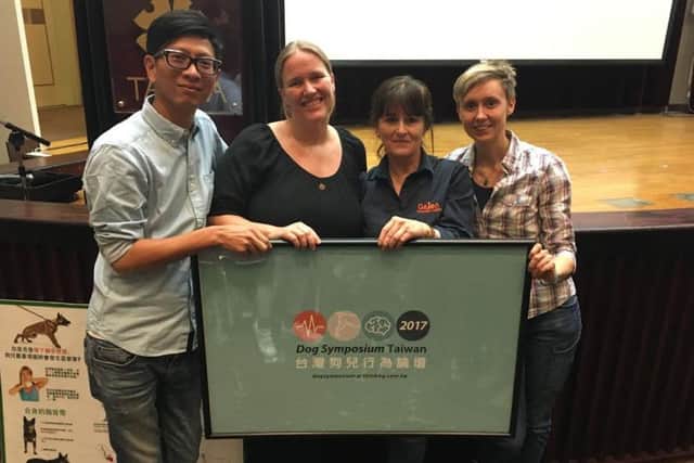 Julia (third from left) with her fellow speakers