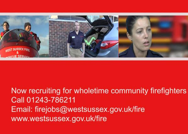Applications will soon open for firefighting roles in West Sussex