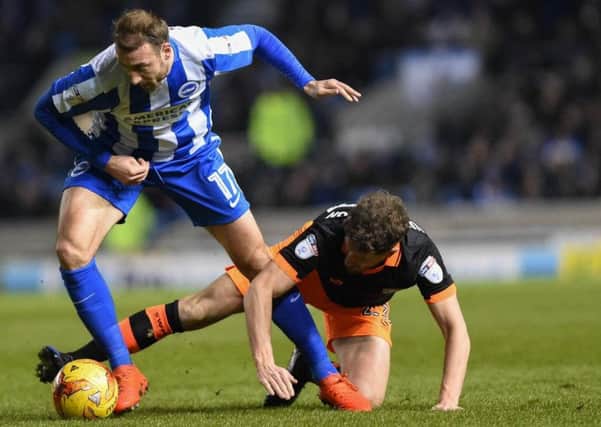Glenn Murray in action against Sheffield Wednesday on Friday. Picture by Phil Westlake (PW Sporting Photography)