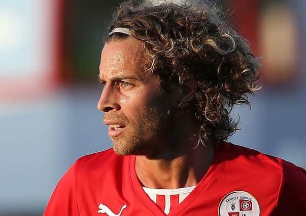 FA Cup hero Sergio Torres playing for Crawley Town SUS-170602-172627002
