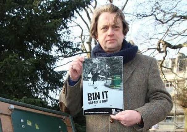 Cllr Warren Davies, supporting Hastings Borough Council's new campaign to tackle littering. SUS-170602-200937001