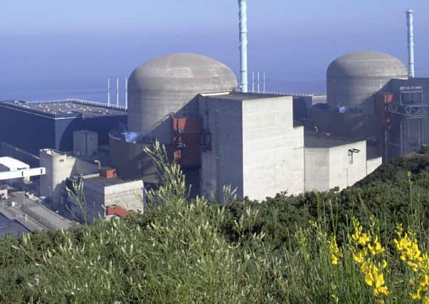 This undated photo provided by Electricite de France (EDF), France's state-run utility company, shows the current nuclear plant of Flamanville, Normandy, France. French authorities say there has been an explosion in a nuclear power plant's machine room