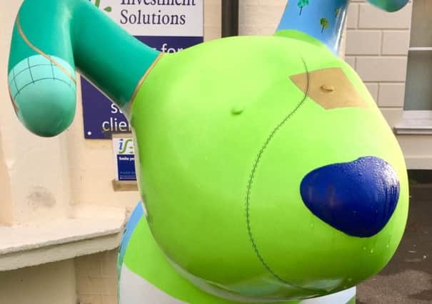 One of the snowdogs that was displayed on the streets of Brighton & Hove last year was purchased by Investment Solutions Wealth Management Ltd and is being displayed outside its office in Grafton Road, Worthing.