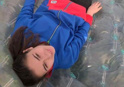 Lilly Keenoy in the zorb