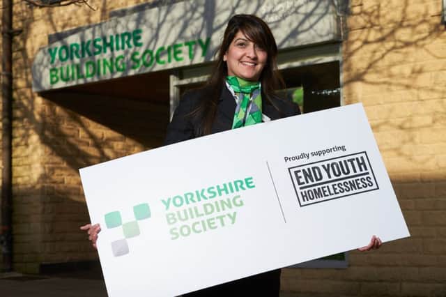 Safeena Shafiq (pictured) and other staff at Yorkshire Building Society launch End Youth Homelessness charity collection (Photograph: John Clifton)