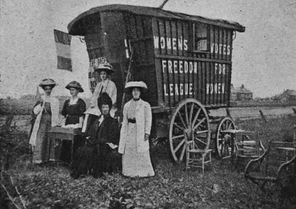 Muriel Matters' wagon,  used to  promote the  suffragette movement. SUS-170215-150603001