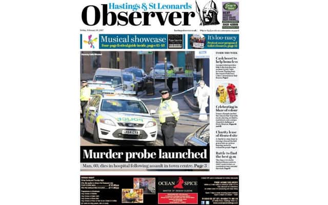 Hastings Observer front page. SUS-171002-094351001