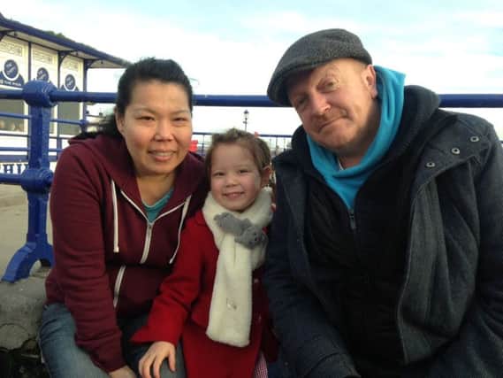 Woan Ching with her former partner Dave Luck and the couple's daughter Miyana