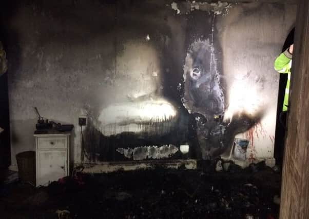 The fire devastated the home in Robertsbridge. Photo by Battle Fire Station SUS-170213-100915001