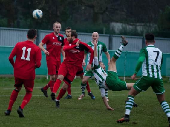 Action from Chichester City v Hassocks. Picture by Tommy McMillan