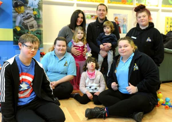 Staff and youngsters at the  Hop, Skip and Jump centre