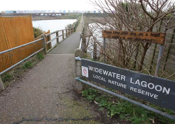 Footbridge at Widewater, Lancing
