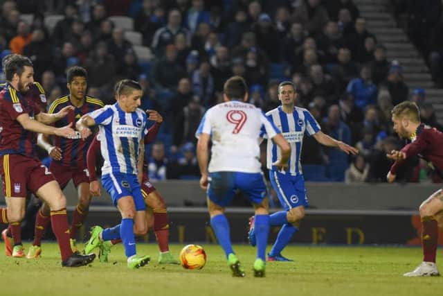 Anthony Knockaert on the run. Picture by Phil Westlake (PW Sporting Photography)