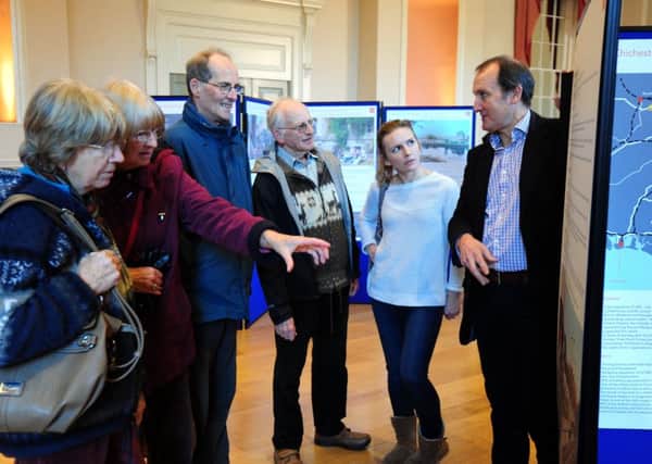 Visitors to one of the public exhibitions looking at the Chichester Vision plans this week .ks170076-2 SUS-170214-125343008