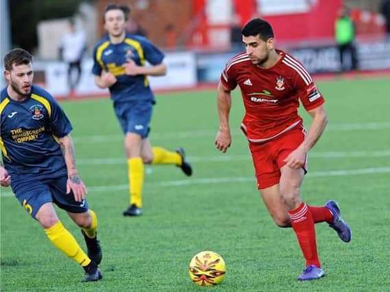 Omar Bugiel in action for Worthing. Picture by Stephen Goodger