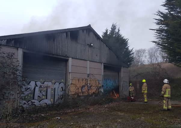 Fire crews attended the warehouse fire in Sompting. Pictures: Eddie Mitchell