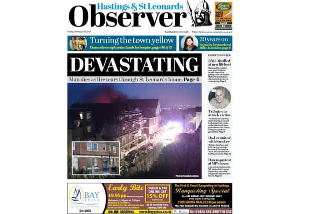 Hastings Observer front page (17/2/17) SUS-170217-105455001