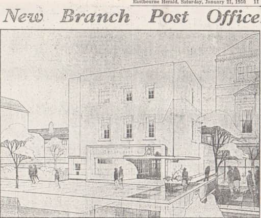 An artist's impression of the Post Office was published in the Herald pn Saturday, January 21, 1950