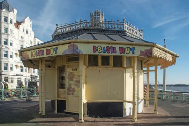 The kiosk at its former home, before the move to East Street Bastion