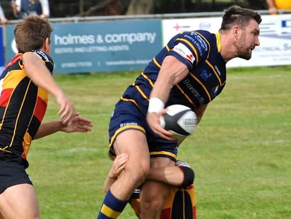 Finlay Coxon-Smith bagged a try in Worthing Raiders' win this afternoon. Picture: Stephen Goodger