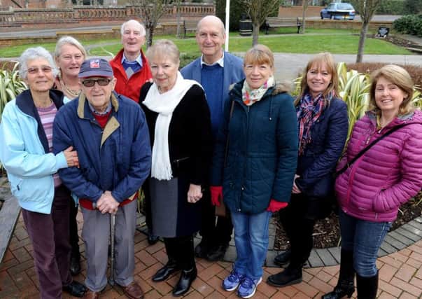 Councillor Anne Jones (in white scarf) alongside volunteers at Neighbourly Care in Burgess Hill. Picture: Steve Robards