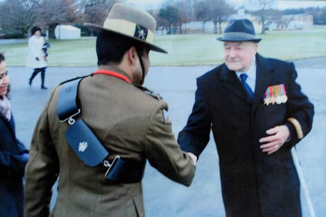 James is finally presented with his war medals at Sandhurst Park