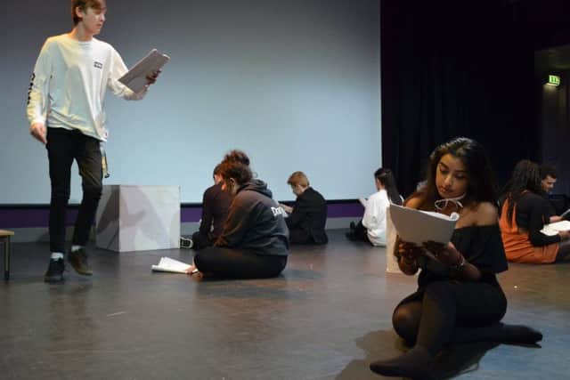 Students from The Sir Robert Woodard Academy in rehearsal