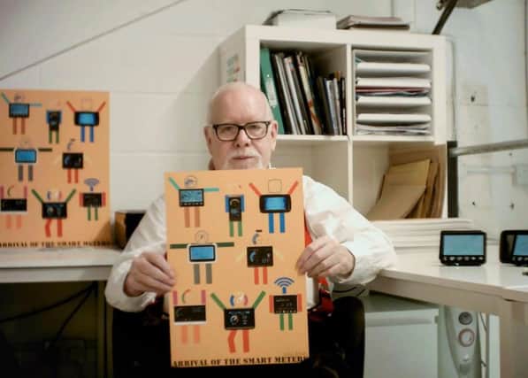 Sir Peter Blake has unveiled his latest and most unusual piece of pop art to date to mark the coming of smart meters to every home in Great Britain. Photo courtesy of Smart Energy GB.