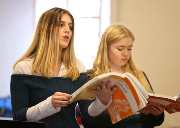 Lexie White, left, and Hannah Wardrop were chosen to sing at Wantage Choral Societys 10th snniversary event