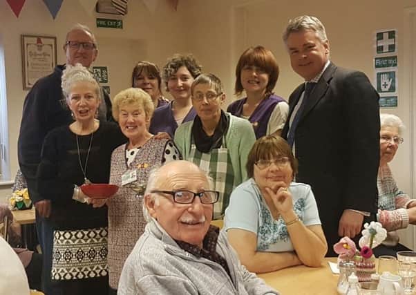 Tim Loughton at the pensioners lunch day at Chesham House in Lancing