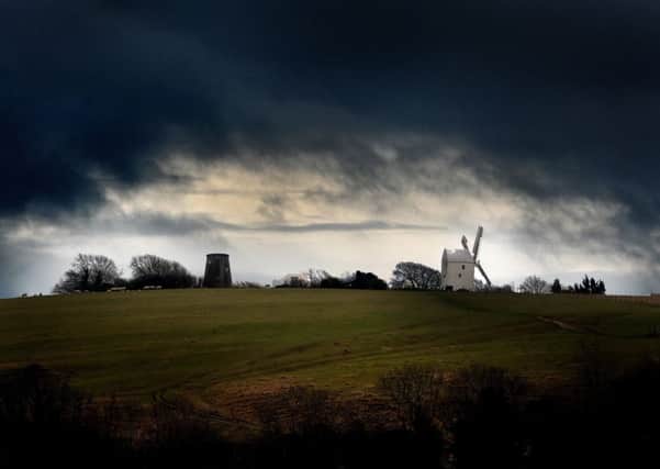 Jack and Jill windmills on the South Downs. Pic Steve Robards  SR1703468 SUS-170221-192319001