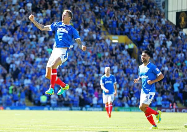Carl Baker scored for Pompey in their season-opening 1-1 draw with Carlisle back in August     Picture: Joe Pepler