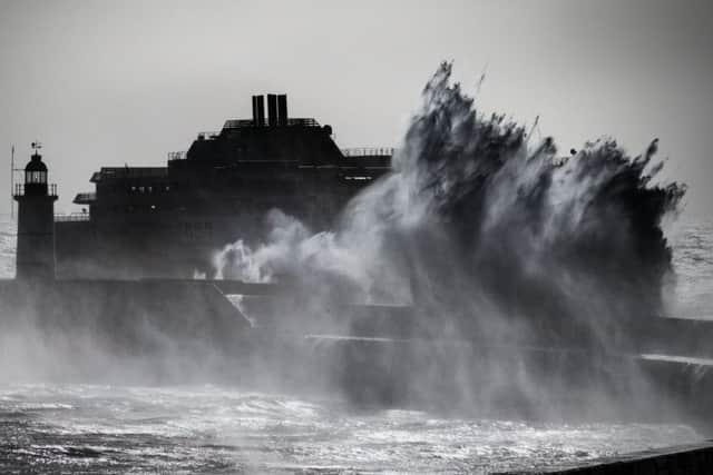 A Newhaven photographer captured these incredible shots of Storm Doris hitting the coast. Photo by Steve Creffield SUS-170223-134820001