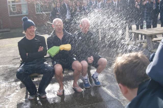 Sponge throwing for charity
