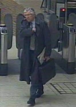British Transport Police want to speak to this man following the incident. Picture: British Transport Police
