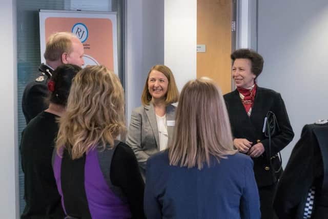 Sussex PCC Katy Bourne and Princess Anne SUS-170223-174412001