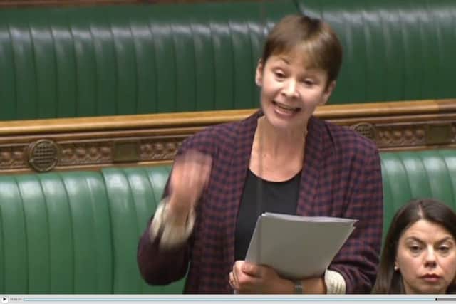 Caroline Lucas, Brighton Pavilion MP (photo from Parliament.tv).