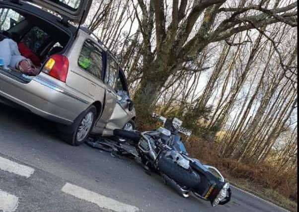 The collision in Fittleworth. Pic by Sussex Police